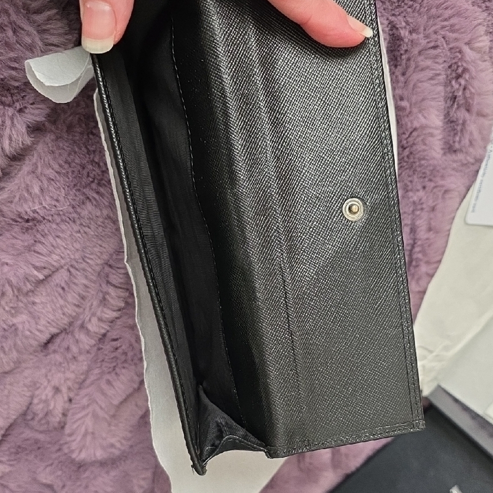 Prada Black Leather Long Wallet - Picture 7 of 11